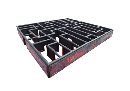 Custom design black inflatable maze game haunted style custom inflatable product for amusement park and festival events
