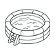 Inflatable Pools icon - Round inflatable swimming pool with ladder for kids and adults