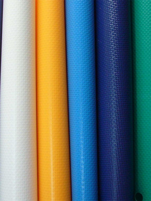 Vibrant multi-color commercial grade PVC material rolls for custom inflatable playground attractions, UV & moisture resistant fabric