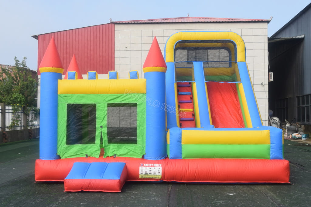 Multicolor Princess Bounce House with Slide