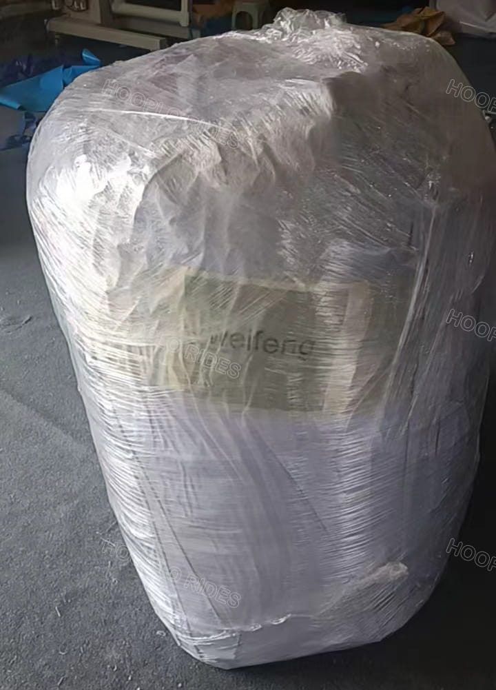5x7m pirate theme inflatable slide bounce house wrapped packed finished goods for Russian customer shipment