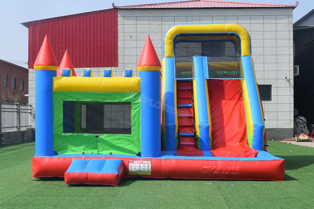 Multicolor Princess Bounce House with Pool