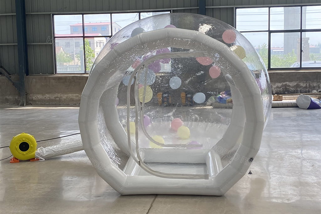 Front View Tunnel Entrance Inflatable Bubble House, Fully Transparent PVC Party Bubble Tent For Baby Shower & Commercial Event Rental