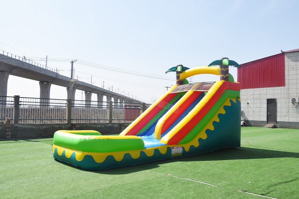 Coconut Tree Inflatable Water Slide with Splash Pool