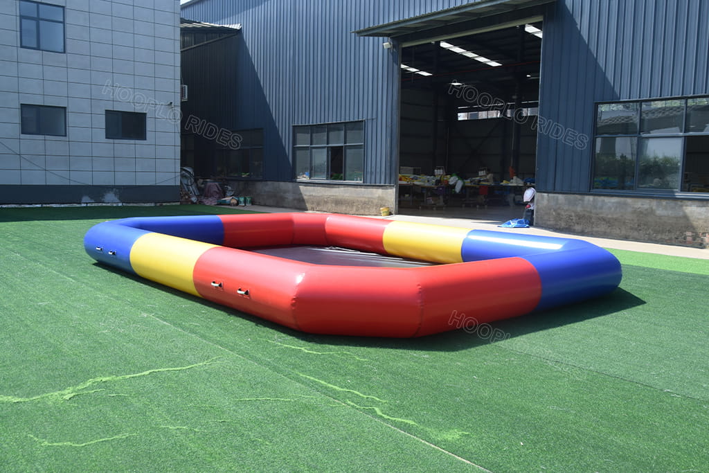 Outdoor large rectangular inflatable pool, colorful spliced inflatable water tank for kids playground and carnival events