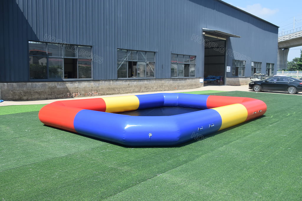 Top view commercial rectangular inflatable ball pit pool, thick PVC inflatable water pool with carry handles
